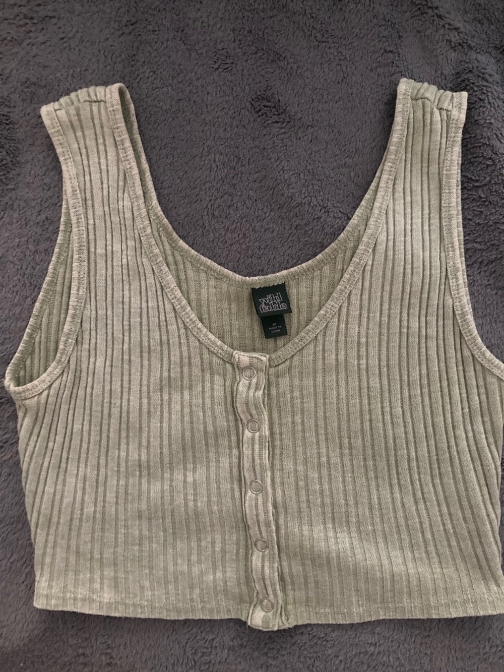 wild fable green cropped tank top